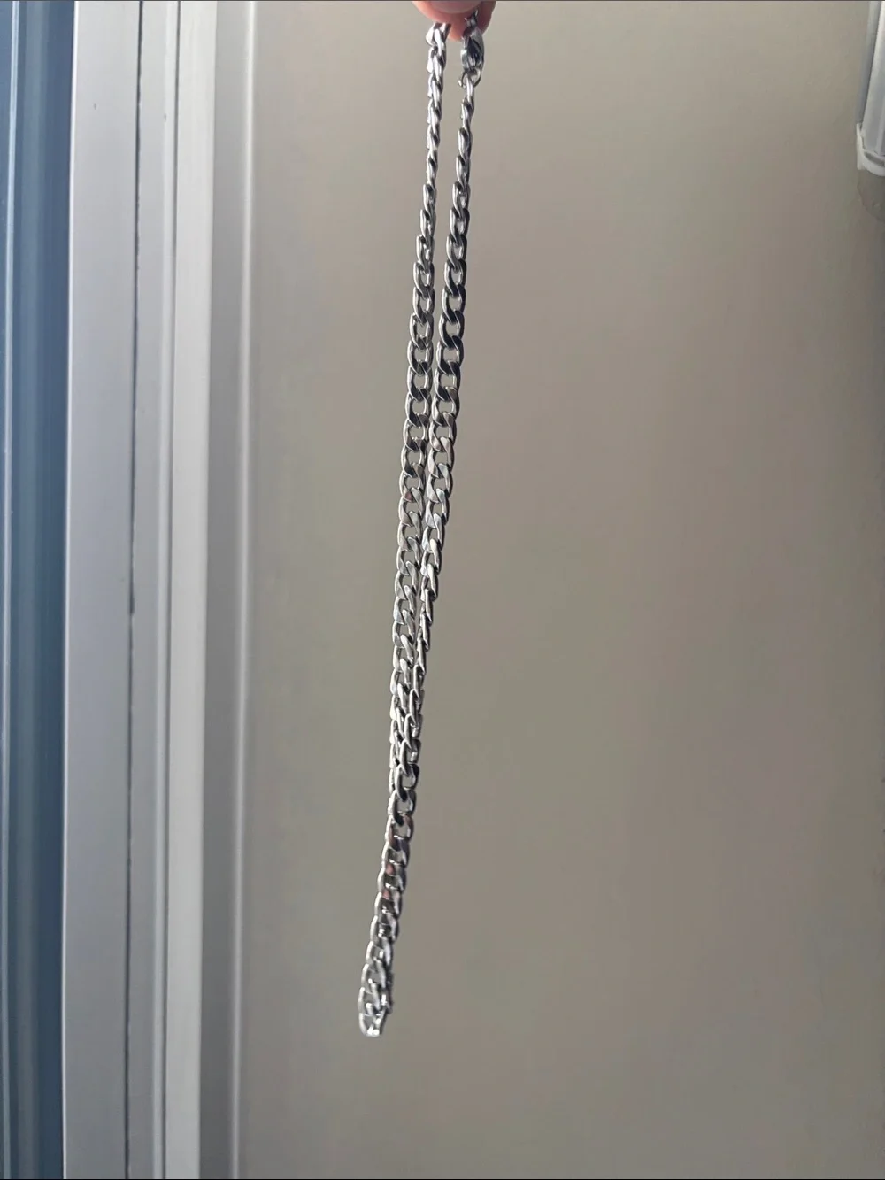 Men's Silver Double Curb Chain Bracelet
